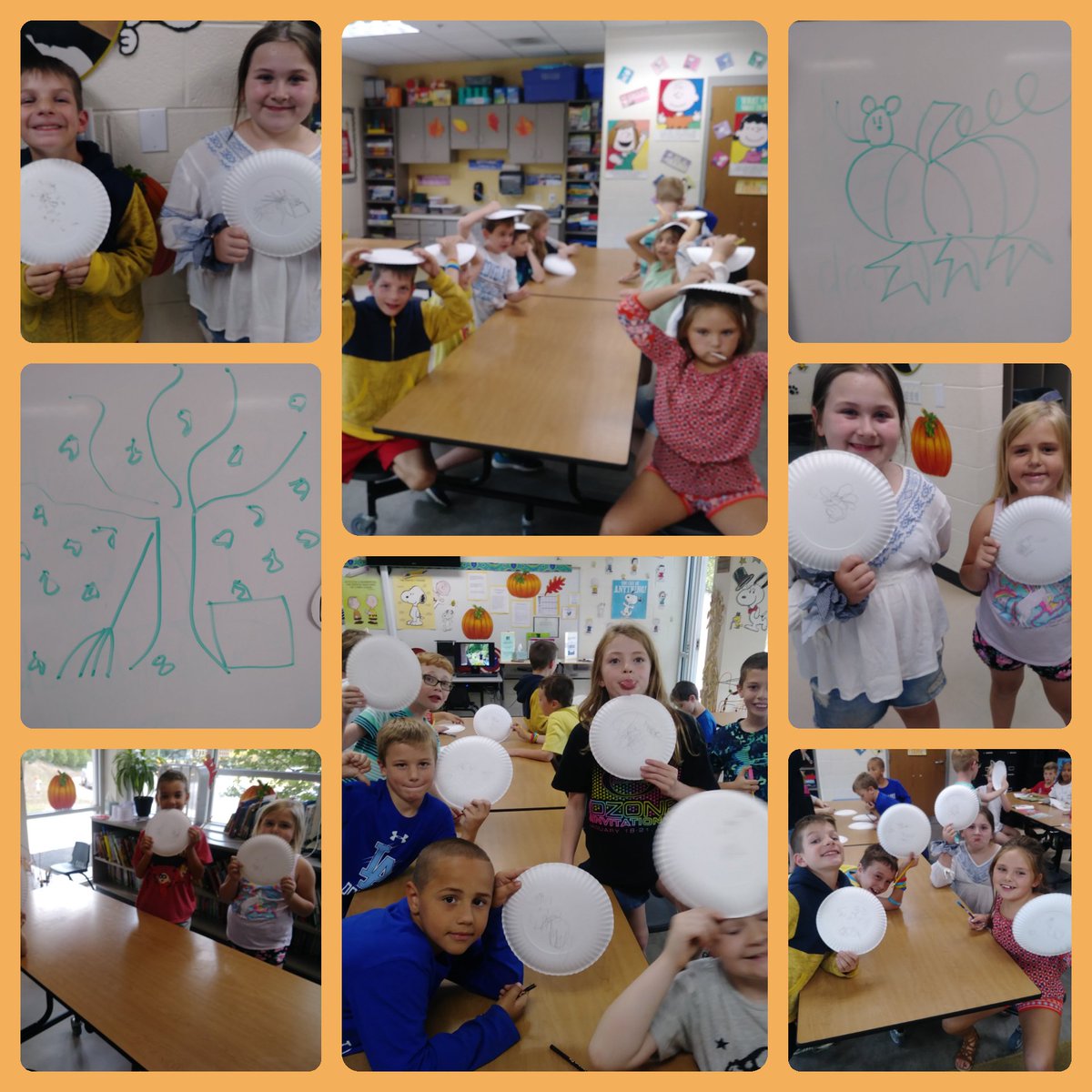 fmteducare's tweet photo. Older Educare drew on plates on their heads βοΈ#OlderEducare #FunActivity #TheDrawingsWereFunny #FallScenes #PicassosOnPlates ππ€£ https://t.co/d46009ExE3