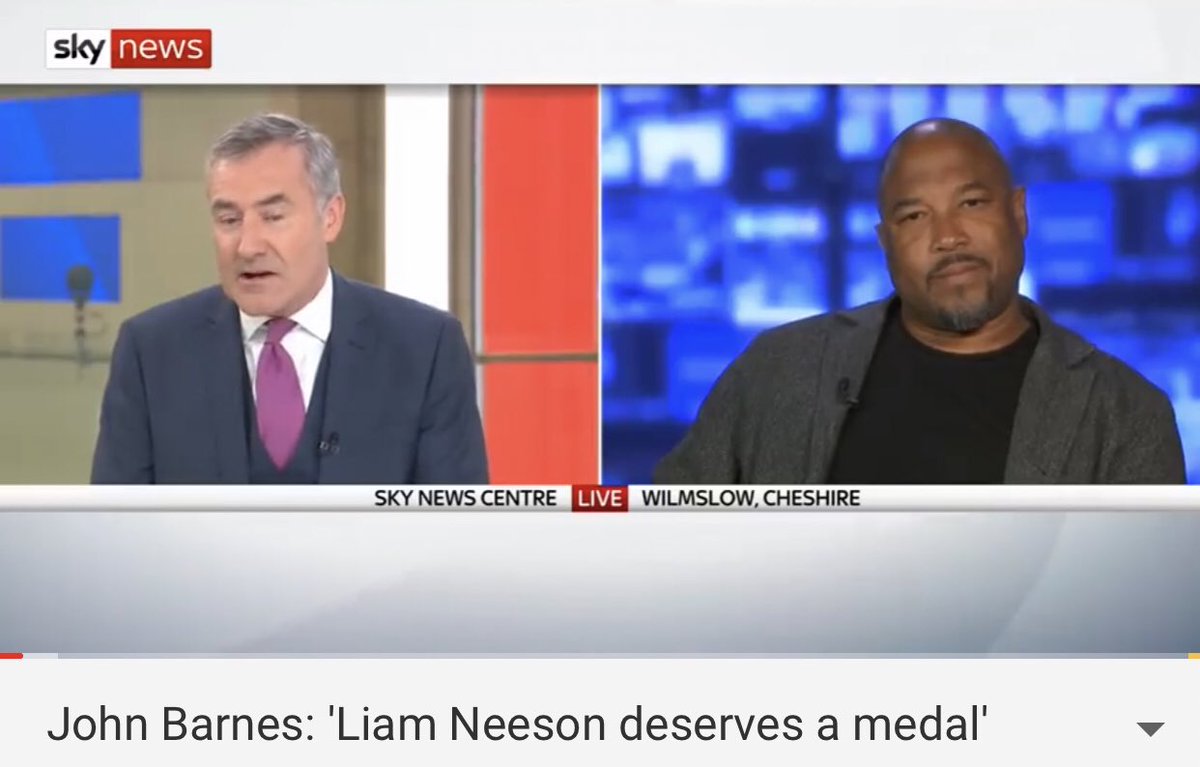 Liam Neeson admits he one wanted to kill any black person he could get his hands on. No one:Absolutely no one on the planet:John Barnes: