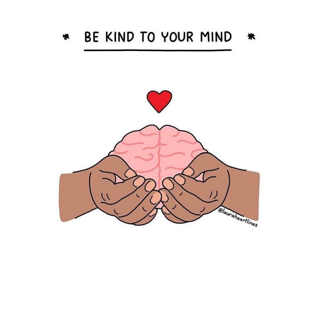 The voice you hear most often is your own. Be kind to your mind and be gentle with yourself.🙏 ( 🎨 by @lauraheartlines )