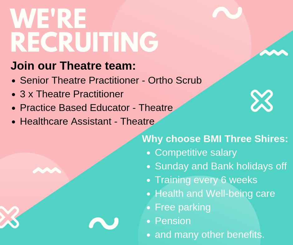 ThreeShiresHosp's tweet photo. We're Recruiting for our Theatre team:

◾ Senior Theatre Practitioner - Ortho Scrub
◾ 3 x Theatre Practitioner
◾ Practice Based Educator - Theatre 
◾ Healthcare Assistant - Theatre 

For further information https://t.co/DUO4qBu2Qn or contact 01604 620311 https://t.co/G3M1FN6jmn