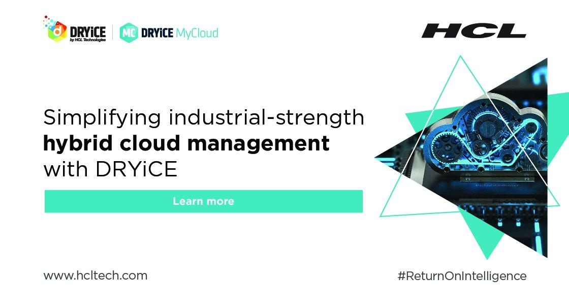 HCL_AeroDef's tweet photo. Facing challenges in selecting the right cloud life cycle management provider? DRYiCE MyCloud enables seamless management of workloads on the cloud while ensuring cost containment and efficiency. Learn more: https://t.co/eEIZzdRNLr #ReturnOnIntelligence https://t.co/xucuVt7NUg