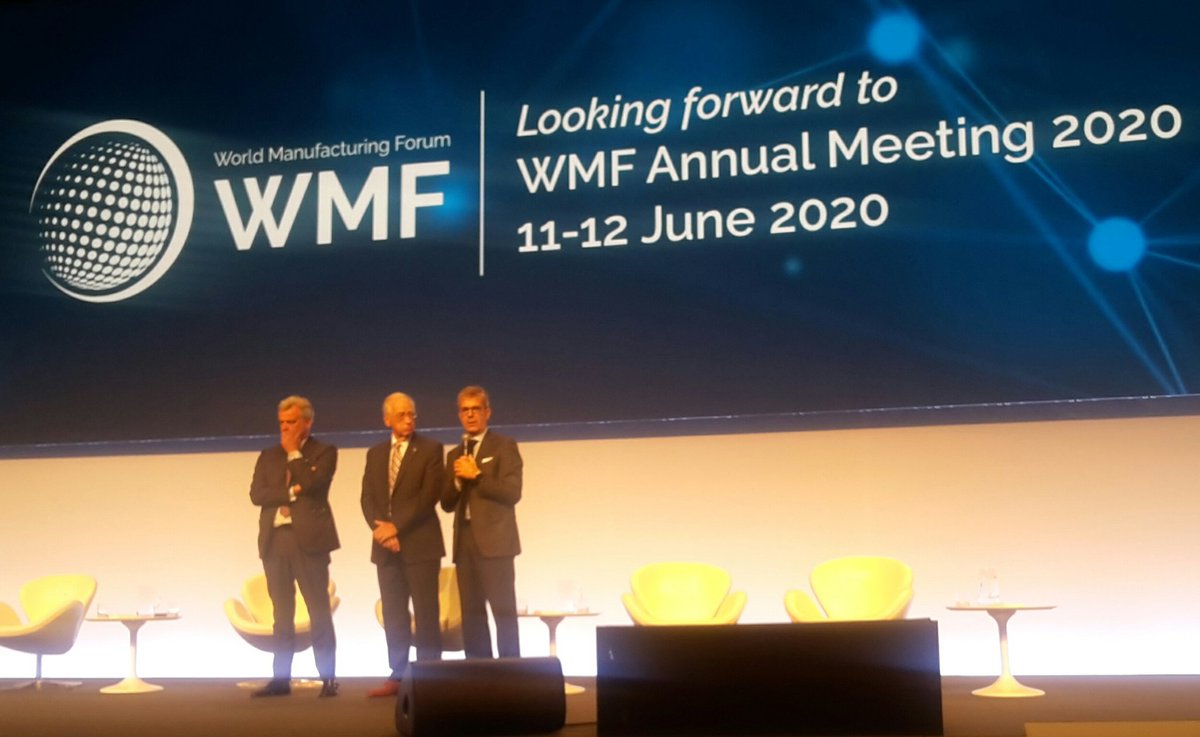 RobertoVjlla's tweet photo. .@taischmarco announces the #WMF2020 edition to be held on June 11 and 12. The key theme will be #ArtificialIntelligence enabling the manufacturing digital transformation. #CCMADE #ibm #IoT #AI https://t.co/ePFtZ4WxKT