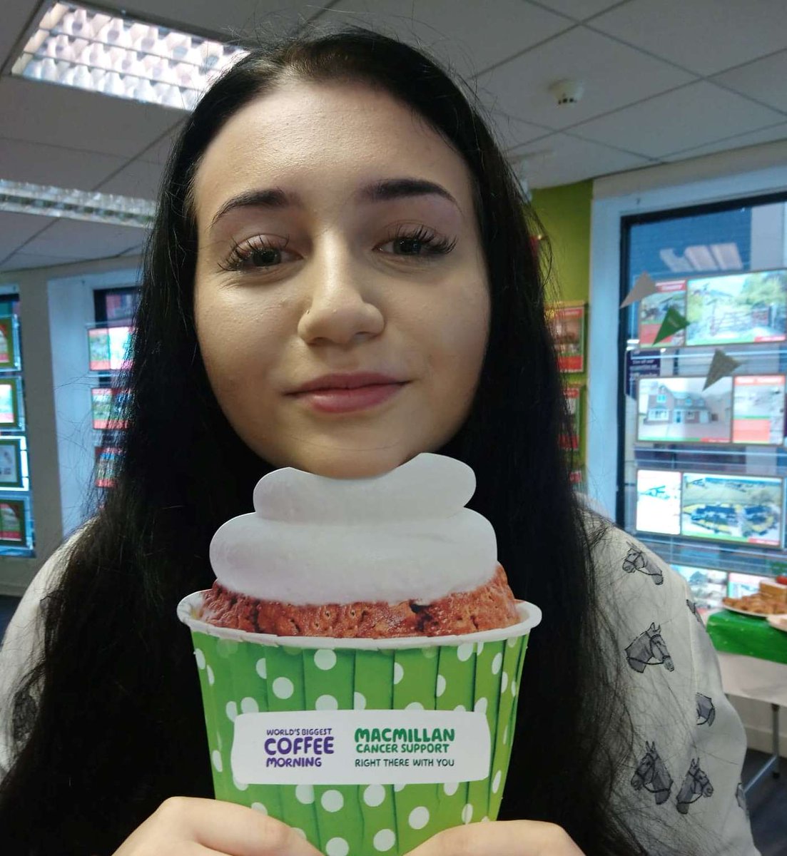 Catherine, Ceri and Devon #MacmillanCoffeeMorning Cherries on the cake🍰
