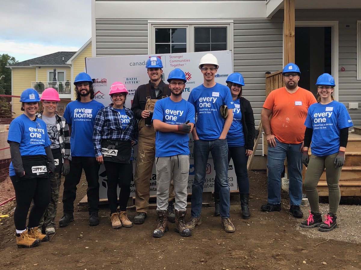 AV_GoDigital's tweet photo. We ended the day grateful, tired (and a little sore) from the @HabitatCanada build yesterday. Thank you @Habitat4HOME, for everything you're doing to support #ldnont families, and for letting us be a part of it. https://t.co/VNPZDAznkk
