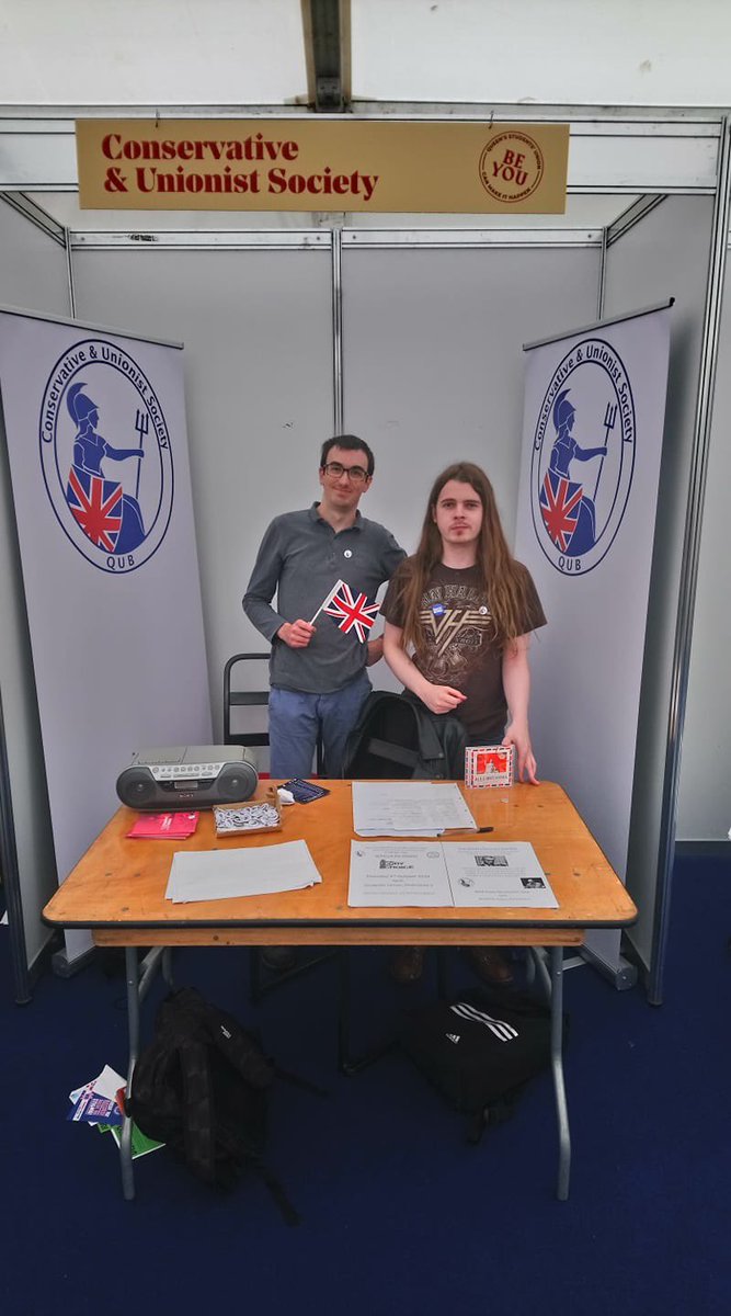 QUBConservative's tweet photo. We had a wonderful day at the @QUBelfast #FreshersFair yesterday.

Lots of interesting discussions and lots new members!

A great start to a busy year ahead.

#Freshers2019 #FreshersWeek https://t.co/6cmYEsnkgb