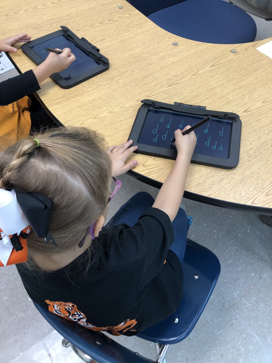 readingtigers's tweet photo. Practicing letters/blending sounds is way more fun on our new Boogie Boards! Thank you LEPTA! 🧡#teachergrant #grateful https://t.co/XJsii5GS58