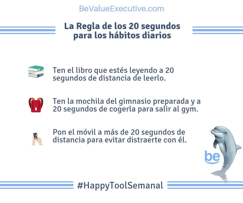 bevalue10's tweet image. Querid@s amig@s de #BeValue, hoy os queremos contar la regla de los 20 segundos. Bloquear esos posibles activadores de malestar y fomentar los de #bienestar puede ser clave para aumentar la #felicidad y el #rendimiento ¡Feliz fin de semana!