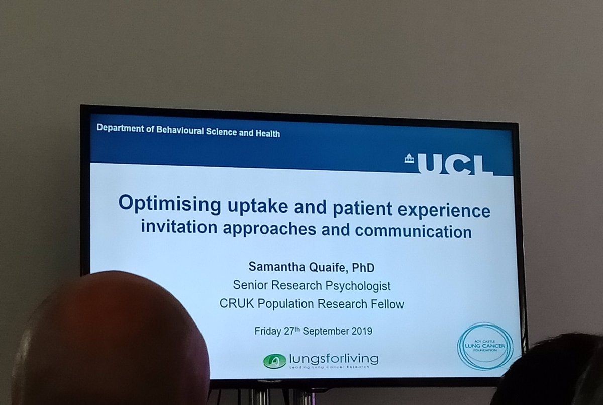 uclh's tweet image. This morning  @QuaifeS from #UCLH @UCL #SUMMITstudy explained the key factors in lung screening participation and the difficulties of the uptake paradox: people at high risk are less likely to attend. #BTOGlcscreening Essential Update