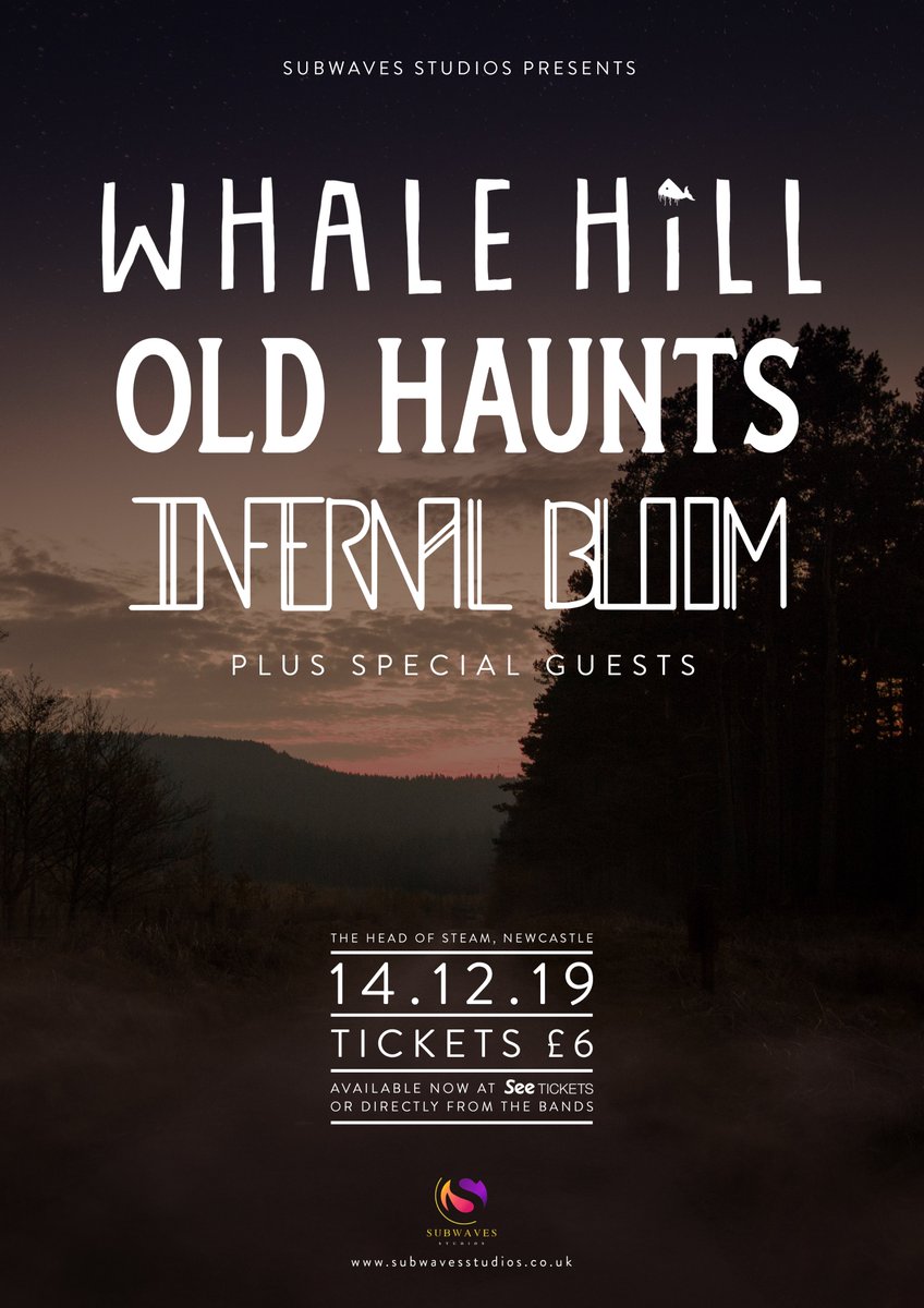 OldHauntsNE's tweet photo. We've got the tickets for our show at @HOS_Newcastle  on SATURDAY 14th December.
@whalehilluk  and @Infernal_Bloom  are also playing!
Tickets are £6, get in touch if you want some...
It's a Saturday night too!
https://t.co/Od787m4vWd https://t.co/3w1t2d8LEQ