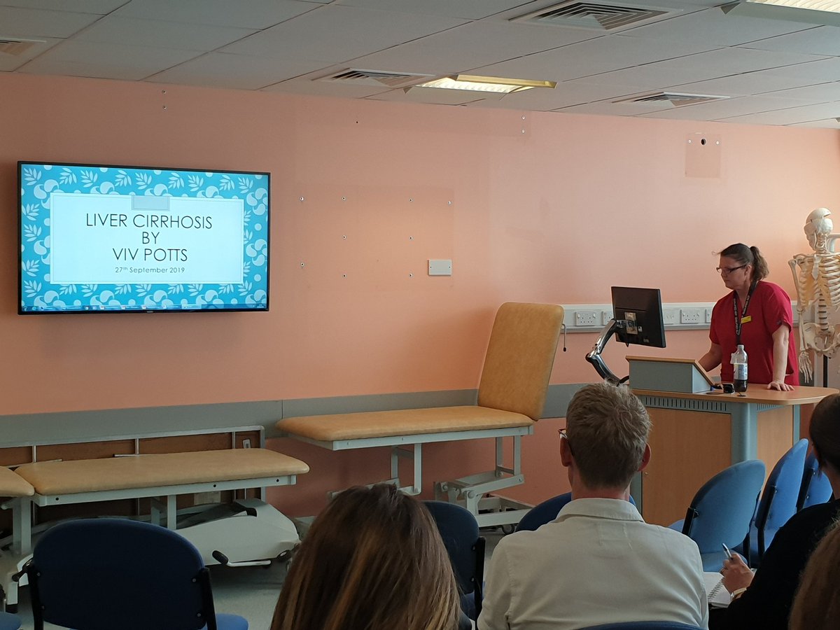 EmmaToplis's tweet photo. Thank you to our fabulous @UHDBTrust ACP @sister_Potty for a thoroughly informative presentation on liver cirrhosis. @s_uhdb #ACP #EMrespACP #advancedpractice https://t.co/6loqkOj9Gs