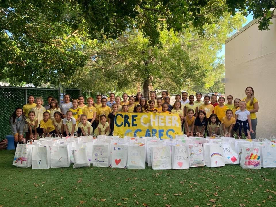 CORALREEF_PTA's tweet photo. CRE Cheer goes gold for Pediatric Cancer. Collecting over 100 Chemo kits for children undergoing chemotherapy. #valuesmattermiami @miamisup @MDCPS #chemokits #gogoldforchildhoodcancer #cre #palmettobay #crecheer #cheer https://t.co/5J2GpUhvbj