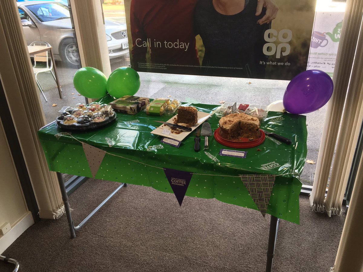 Hessle Funeral care doing a great job for #mcmillancoffeemorning @CoopFuneralcare #ItsWhatWeDo