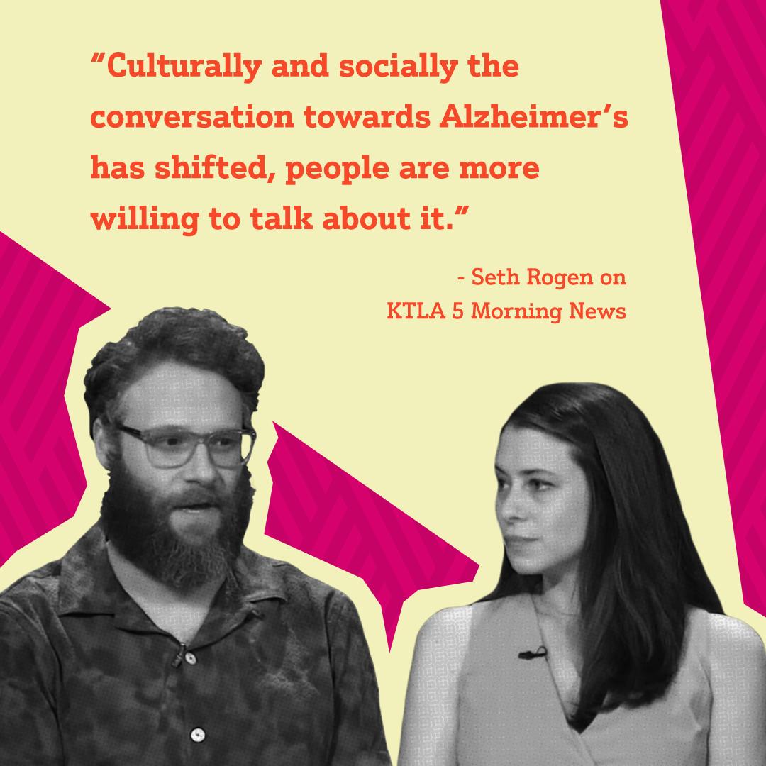 We are changing the narrative around #Alzheimers by simply talking about it. Join Seth and Lauren and #LetsTalkAboutDementia!