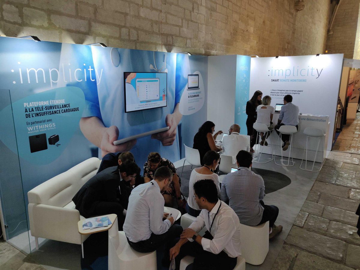 ImplicityHealth's tweet photo. ✨Last day for the Team #Implicity at the #Rythmology Days in @Avignon. Until the last minute, our stand was very much in demand. #SmartRemoteMonitoring https://t.co/nbHomZf1hn
