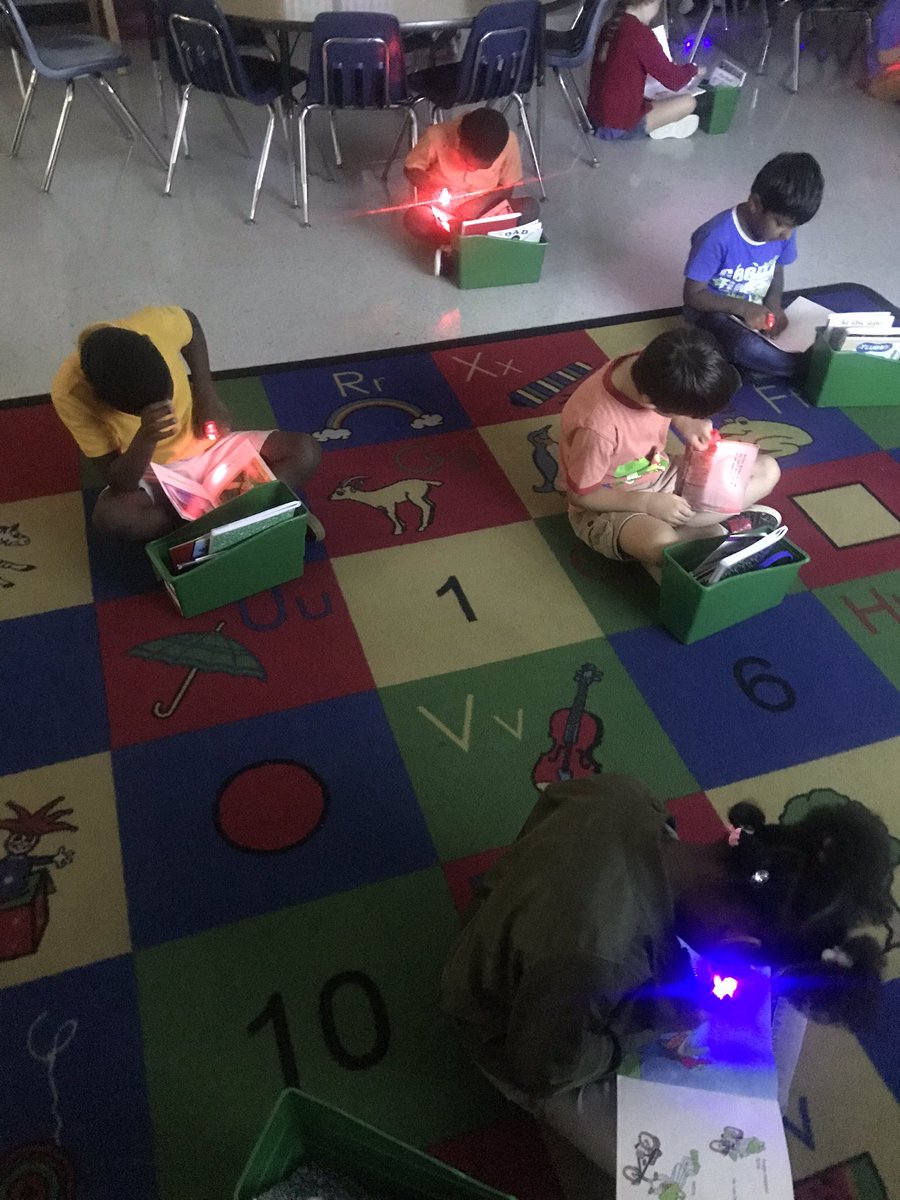 sashasanders08's tweet photo. Practicing independent reading with finger lights... #lightsoutFriday @PDESRams https://t.co/8Rfq9bQffn