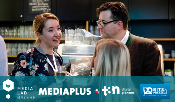 MediaLabBayern's tweet photo. 1st day of #bits19 – feel inspired? 💡 

With @serviceplan we’ll host the #MSN4 as side event of the #Bits19 tomorrow.

On Stage: 
➡ @SvenjaLassen from @primeCROWD
➡ @Sebisebsn from @t3n
➡ Our @luisante
➡ Amazing media startups!

Join us for a drink! https://t.co/kJndFCQarI https://t.co/Rnuouv1OAZ