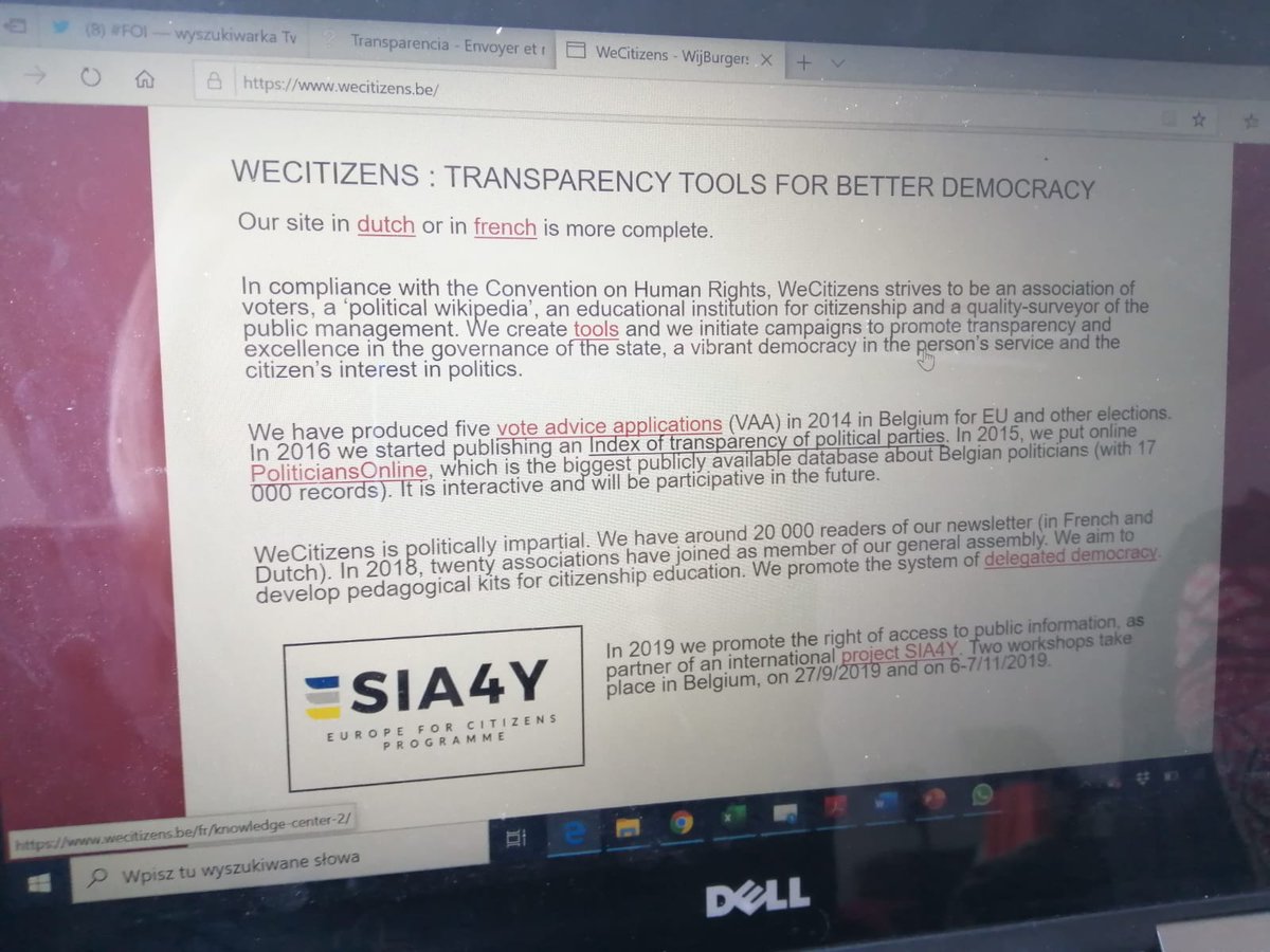PSia4y's tweet photo. We learn so much about the #FOI - Freedom of Information and our #EURights today in #Louven during the #SIA4Y project meeting. #AskTheEU #transparency  #FreedomOfInformation #WeCitizens #TransparenciaBe https://t.co/fFcvOD3oQm