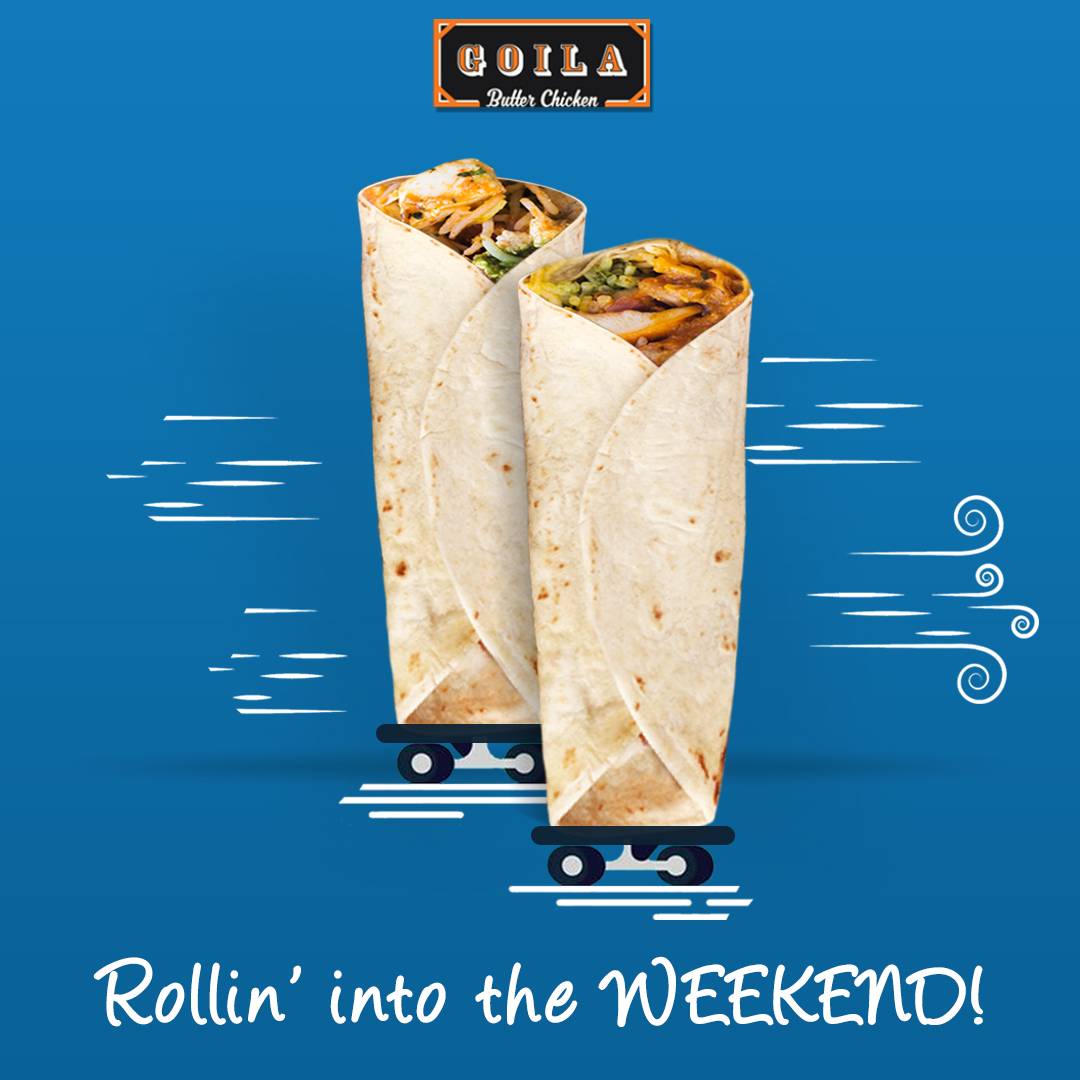 GoButterChicken's tweet photo. We are rollin' with yummy roll varieties!
What are your plans for the weekend?
.
.
.
#goilabutterchicken #rolls #weekendplans #chickenroll #paneerroll #butterchickenroll #butterpaneerroll #rollingintotheweekend #weekendplan #weekendscenes #weekendgoals #foodscenes https://t.co/w5ZfLtBhZp