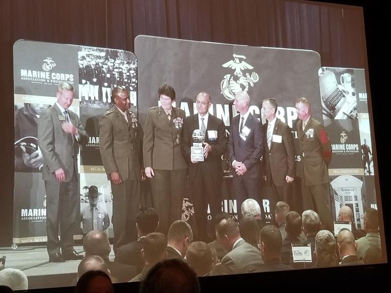 Honored to present the United States Marine Corps’ annual “Outstanding Marine Corps Intelligence Civilian of the Year” Award  to Mr. Timothy Mathews from Marine Forces Pacific. #USMC