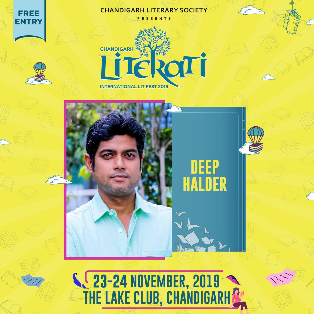 clschandigarh's tweet photo. Someone who is not afraid of telling the truth, who writes valiantly the blunt reality, who believes in being practical. Meet #DeepHalder at the Chandigarh Literati - International Lit Fest 2019. RSVP here - https://t.co/ibnszamu8U
#literati2019 https://t.co/jU4GTydS0I