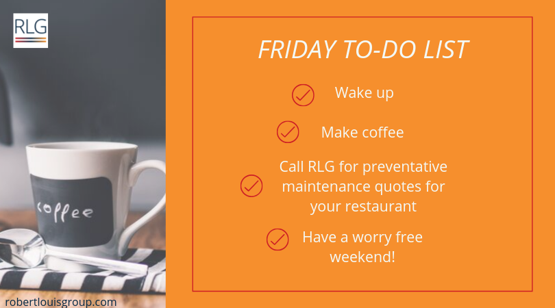RLGCincinnati's tweet photo. It's important that your business' equipment is always in working order. Preventative maintenance is key to avoiding unplanned downtime and costly repairs. Get your PM plan started with RLG today so you can enjoy your weekend worry-free! #facilityservices #maintenance #prevention https://t.co/bLe6DyaiRH