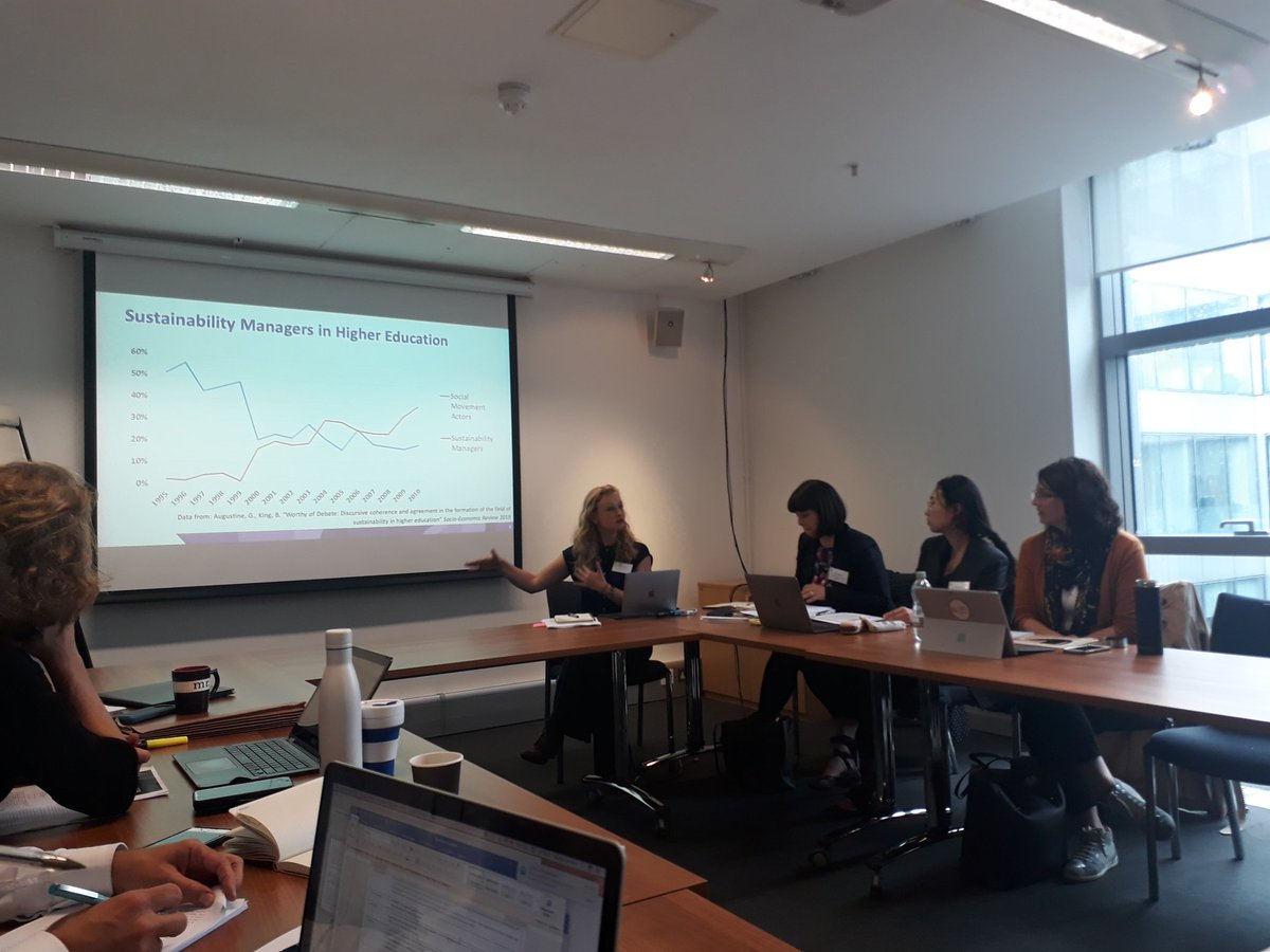 ETHOSResCentre's tweet photo. Becoming an insider! Pathways of movement from field initiators to #sustainability managers by Grace Augustin during the #Microfoundations of #CSR Workshop at @cassbusiness #microcsr https://t.co/1q7T9I7Aqw