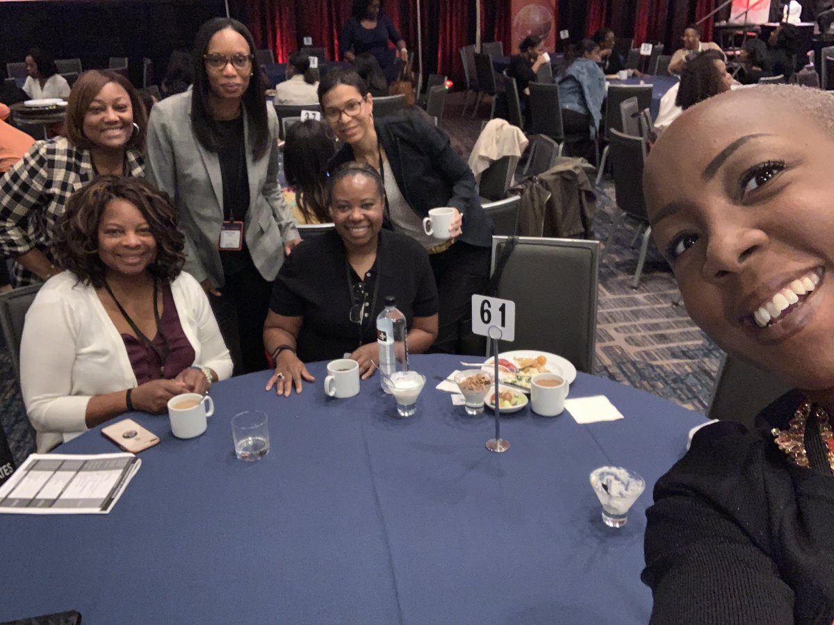 KiaScipio's tweet photo. Table 61 is back at @ccwomenofcolor conference day 2 and WE ARE READY!! #ccwcchicago2019 https://t.co/6NYLRlHWhf