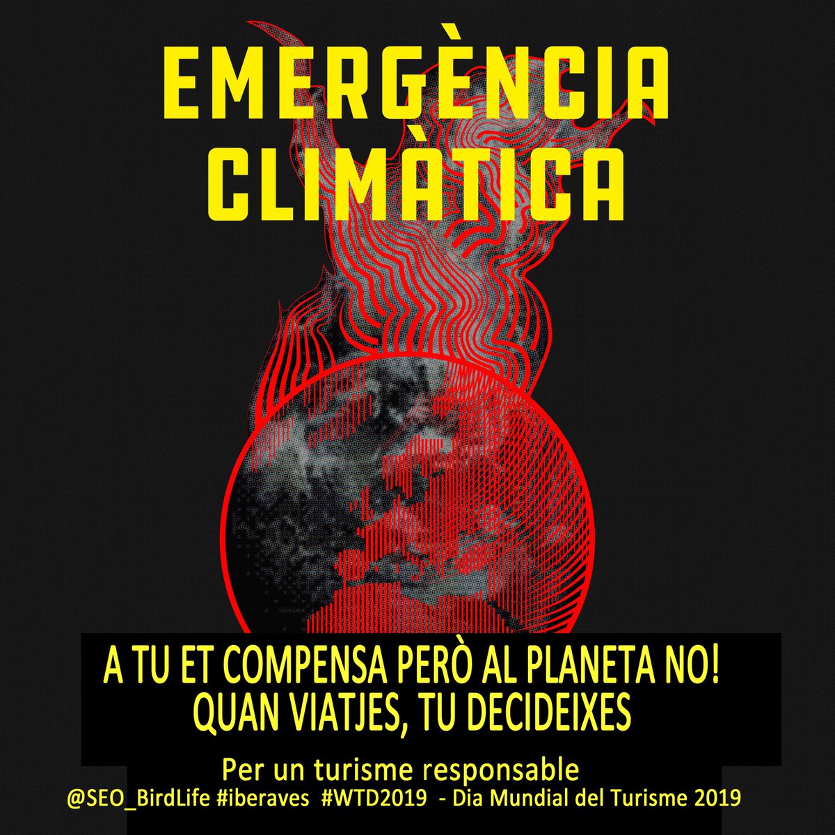 SEOBirdLife_Cat's tweet photo. A tu et compensa però al planeta no!
Quan viatges, tu decideixes .... Per un turisme responsable
@SEO_BirdLife #iberaves #WTD2019 - Día Mundial del Turismo 2019 https://t.co/fJ70EfUBdk