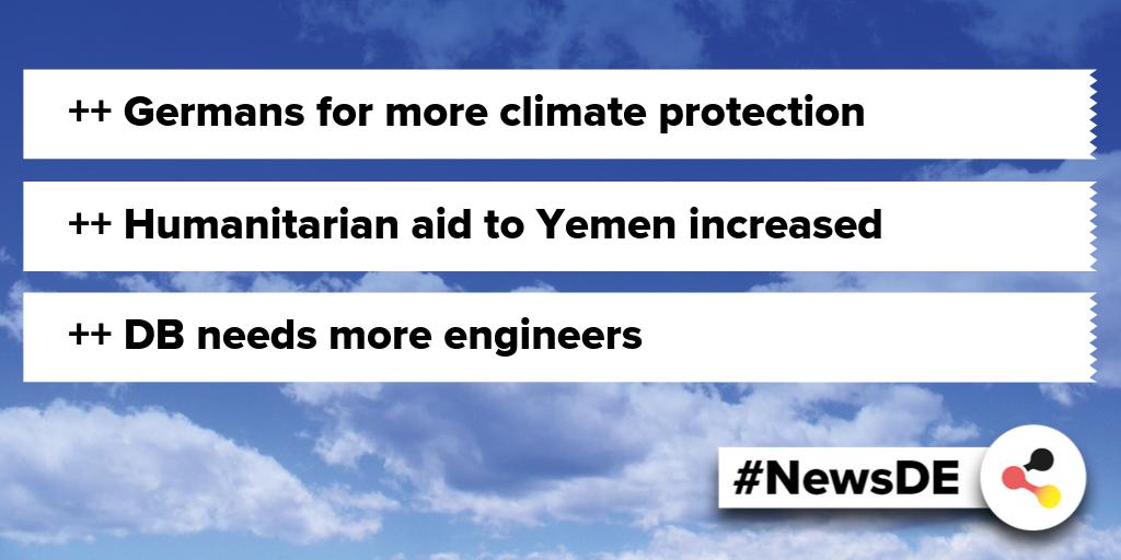 en_germany's tweet photo. #September27: These are the latest #news from #Germany for you! #NewsDE
❗🆕🇩🇪👉 https://t.co/139sYAbLNp
#ClimateProtection #ClimatePackage #Yemen #HumanitarianAid @GermanyDiplo #DeutscheBahn #Railway https://t.co/YJ7SUJ7s3h