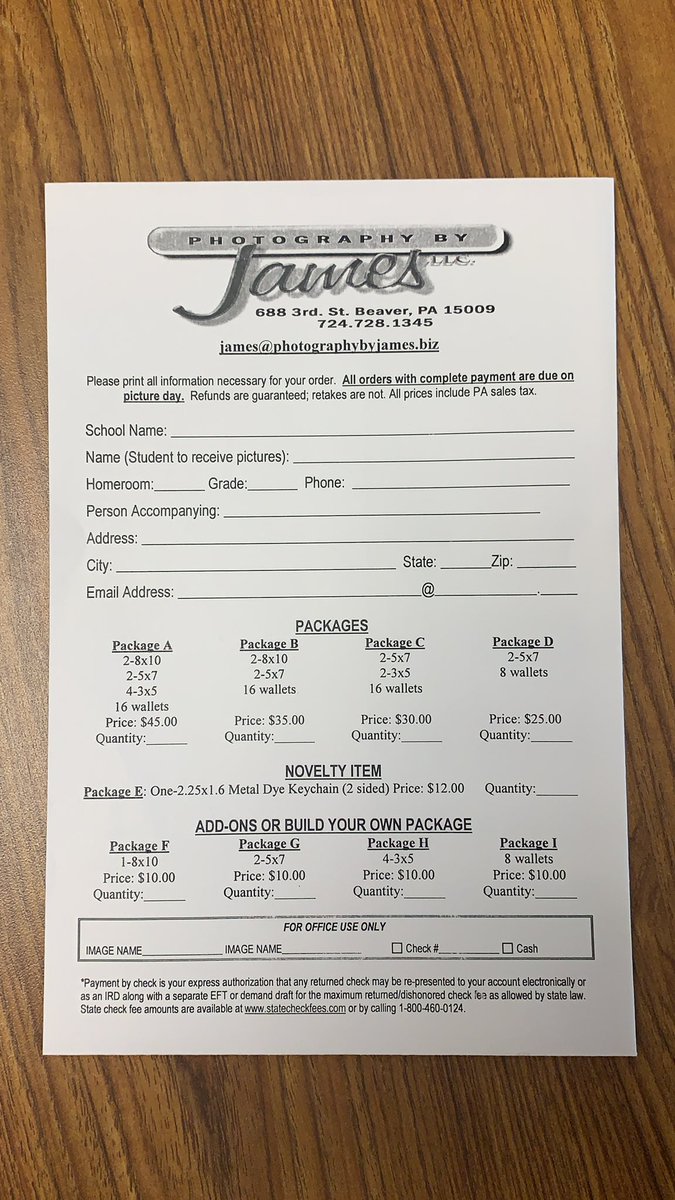 Hoco picture forms will be available at the dance !!