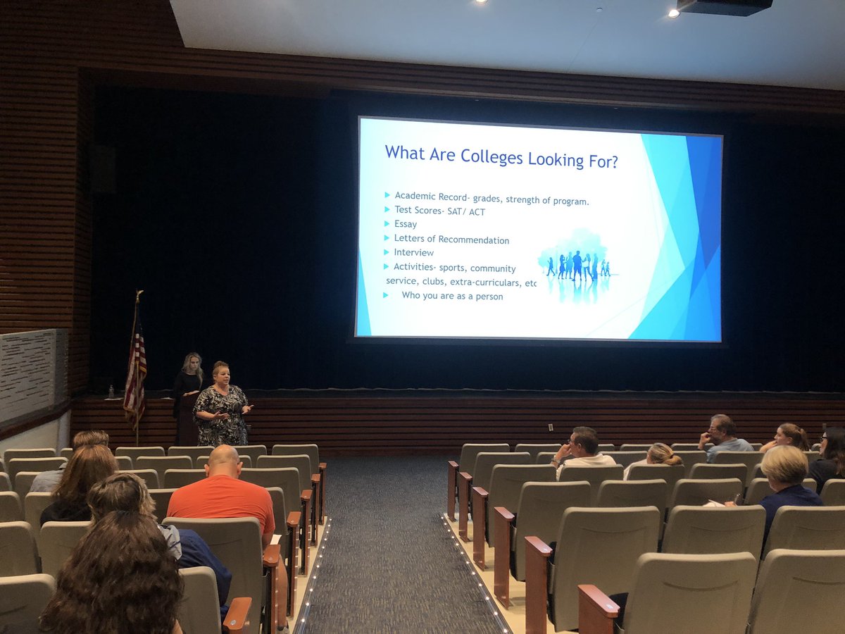 R14NHSCounsDept's tweet photo. Lots of terrific questions asked by parents at Senior College night last night.  Thanks for attending! @Naviance @CommonApp @Nonnewaug_HS https://t.co/SmfiowGbeo
