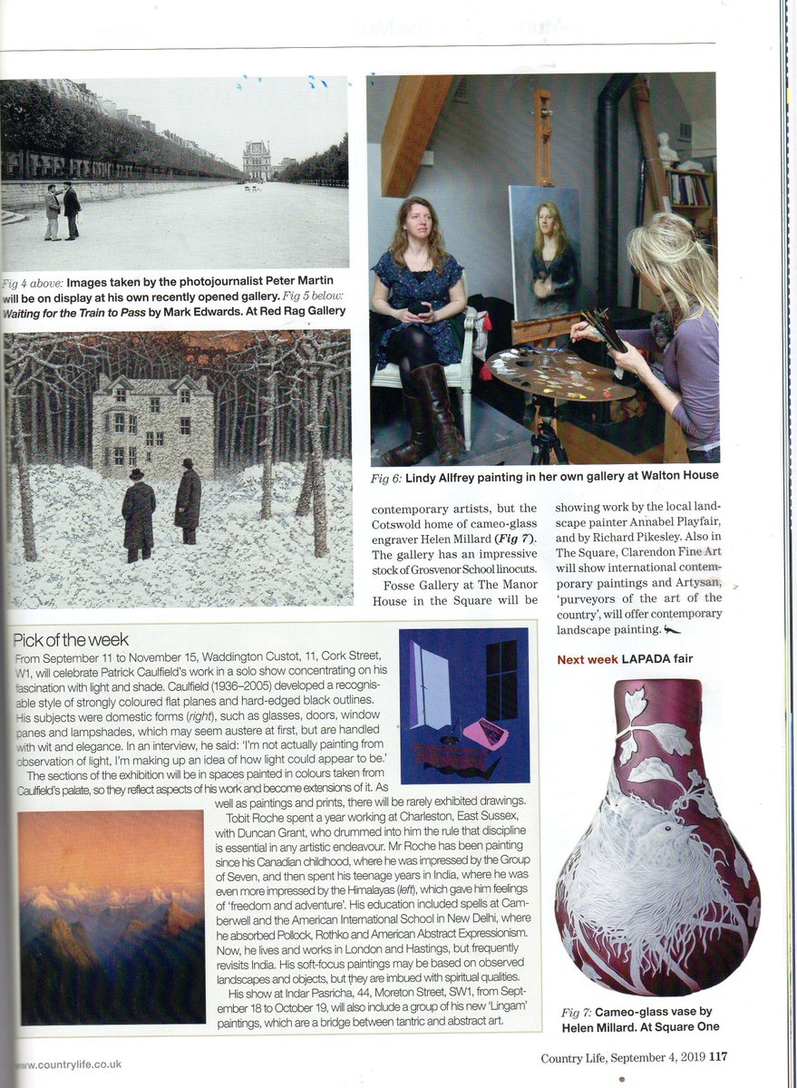 Thank you <a href="/Countrylifemag/">Country Life</a> for a great mention <a href="/StowArtWeek/">Stow Art Week</a> which opens tomorrow - Sun 6 Oct.  Come &amp; listen to Martin Elliott talk about his grandfather's great friendship with John Nash, 12 noon at Sam Wilson in The Square, Stow onthe Wold #plantsman #gardening #JohnNash