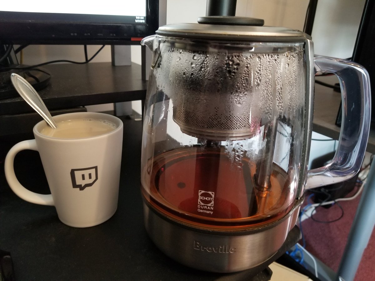 SolarBang's tweet photo. Starting up the morning right. Masala Chai Tea from @AdagioTeas #maxchill #streamerlife https://t.co/wvx2r6wiF2