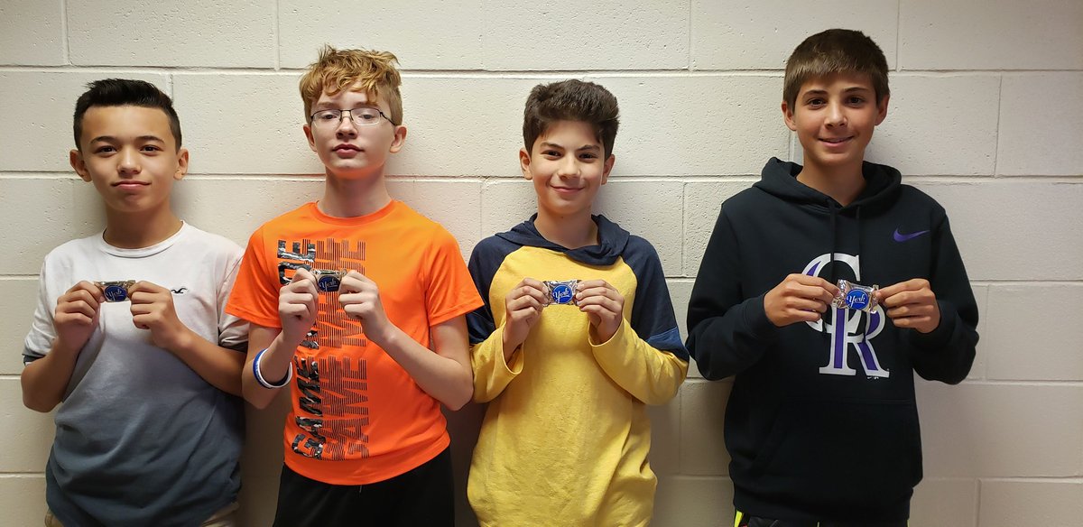 EmmonsCathy's tweet photo. @Hersheys @RutaSepetys @wmscats Honors 8 had a lot of fun practicing imagery w/ #yorkpeppermintpatties in preparation for writing a #shoestory. #salttothesea inspired one group's piece of writing...something Alfred could have written Hannelore. #theshoestellthestory #classwinners https://t.co/ND1BelFWBm