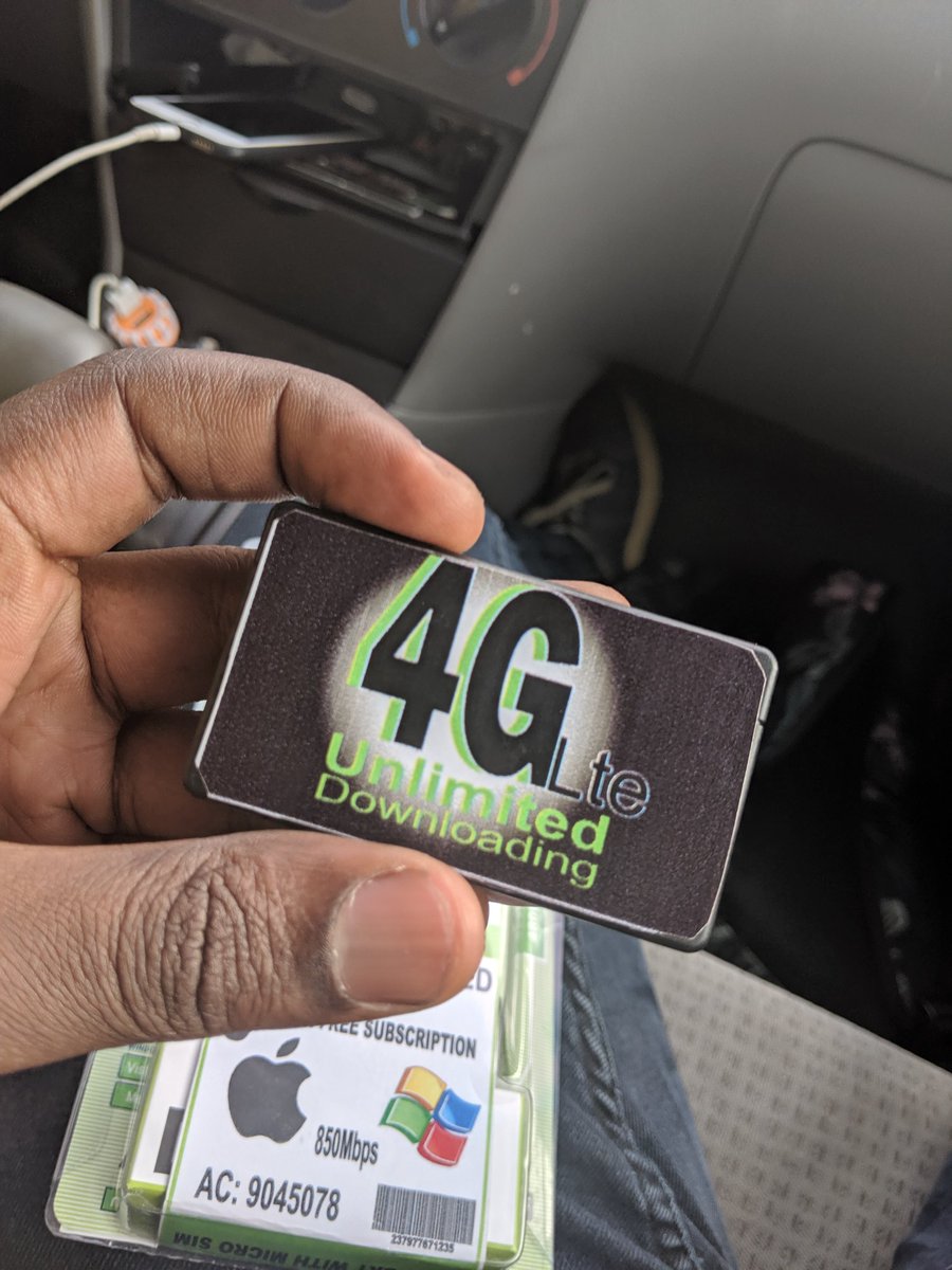 wizaj's tweet photo. Lol my Uber driver is showing me how he was conned in VI today! 

Someone walked up to him offering him a pocket WiFi router and gave him the opportunity to test. Happy with quality, he bought.

Seller was tethering his phone the whole time and sold him a card reader 😅 https://t.co/VRCsMVLZ7Z