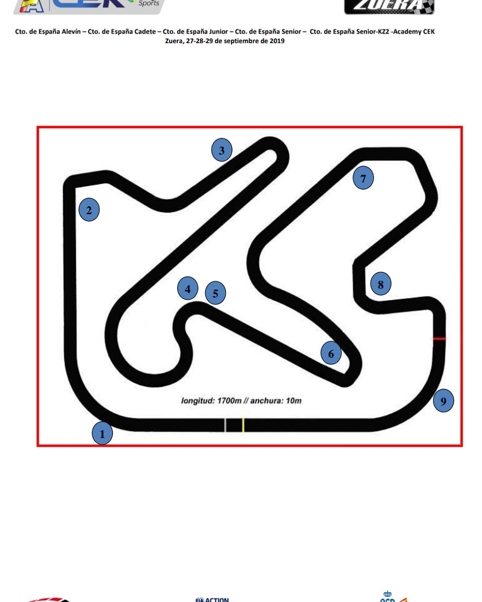 EtmcMotor's tweet photo. Este es el dibujo del @cizuera . 1.700 metros por los que discurrirá la quinta y última prueba del campeonato de España @Karting_RFEdA . Participan nuestros tres pilotos: @RacingMarti en Alevín; @miguelpeirokart en Junior y @hugobeldaromeuf en Senior. ¡Suerte a los tres! 🚥🔥🏁 https://t.co/aoFkWZ62SO