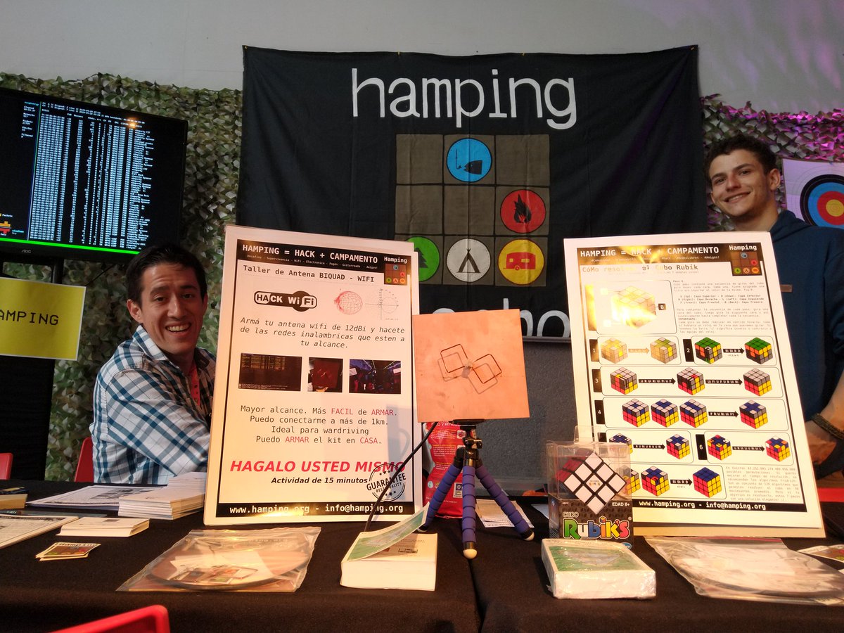 hamping_org's tweet photo. Día 3 @ekoparty
#eko15 #hamping #biquad #hackwifi #redeslibres #comunidad https://t.co/m5gDlJhPWM