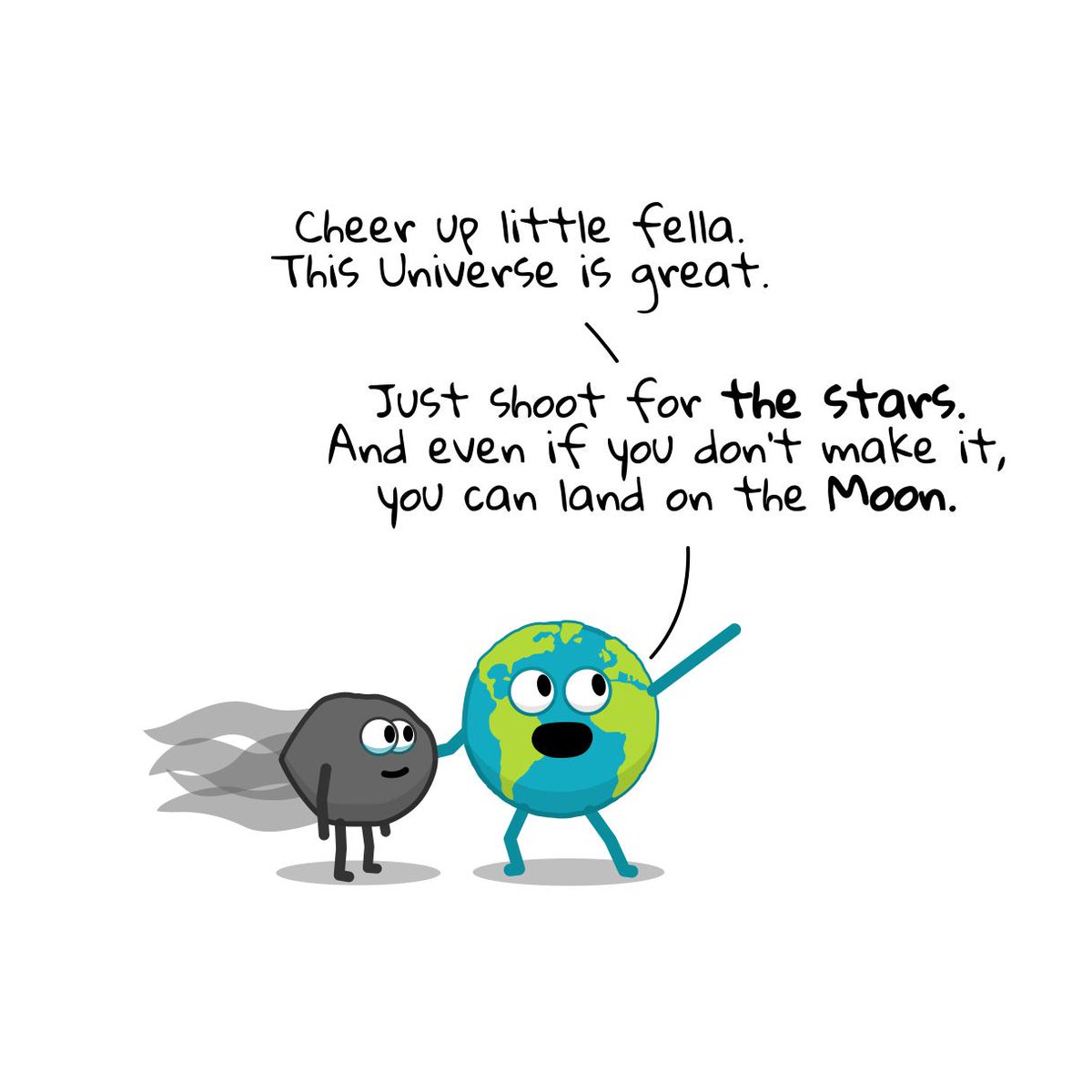 Pigtelligent's tweet photo. Little inspiration 👏😊 #sarcasm #webcomic #astronomy https://t.co/uuAjnnBV1c