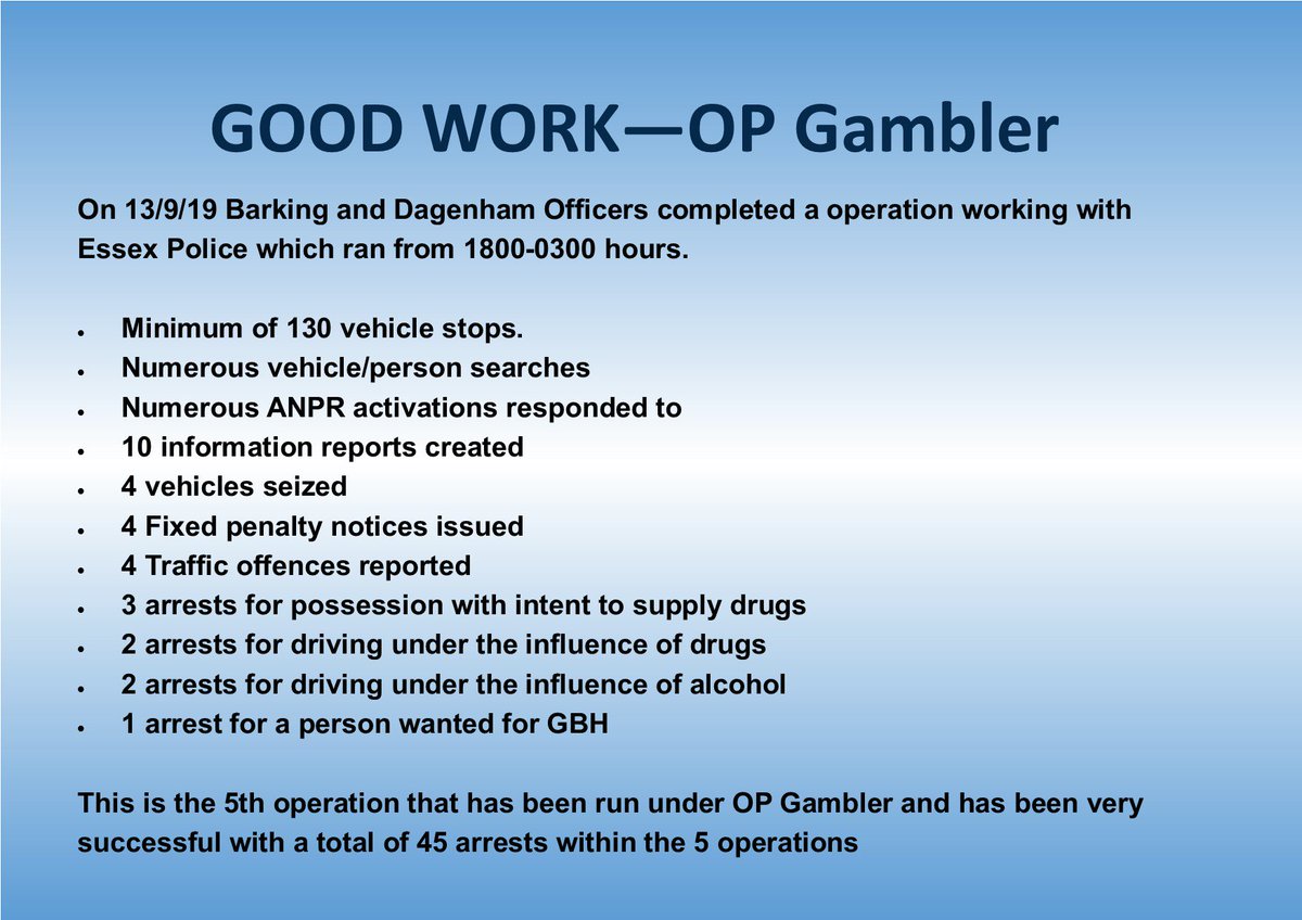 MPSBarkDag's tweet photo. Some brilliant results on Op Gambler #workingtogether #goodresult 
#OpGambler #EAMiST @EPRoadsPolicing @EssexOSG @MetTaskforce 
1480EA https://t.co/HoIH4L3UFx