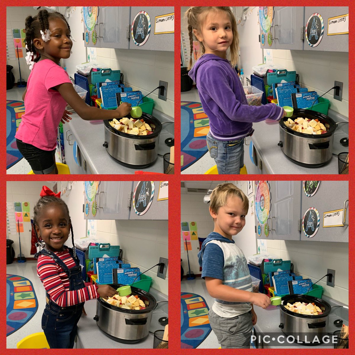dancer567827's tweet photo. Day 5! We are celebrating Johnny Appleseedβs birthday today! Kinders have the applesauce started πππ #appleunit #winningatwatwood @WatwoodElem https://t.co/rl7l5OBqHK
