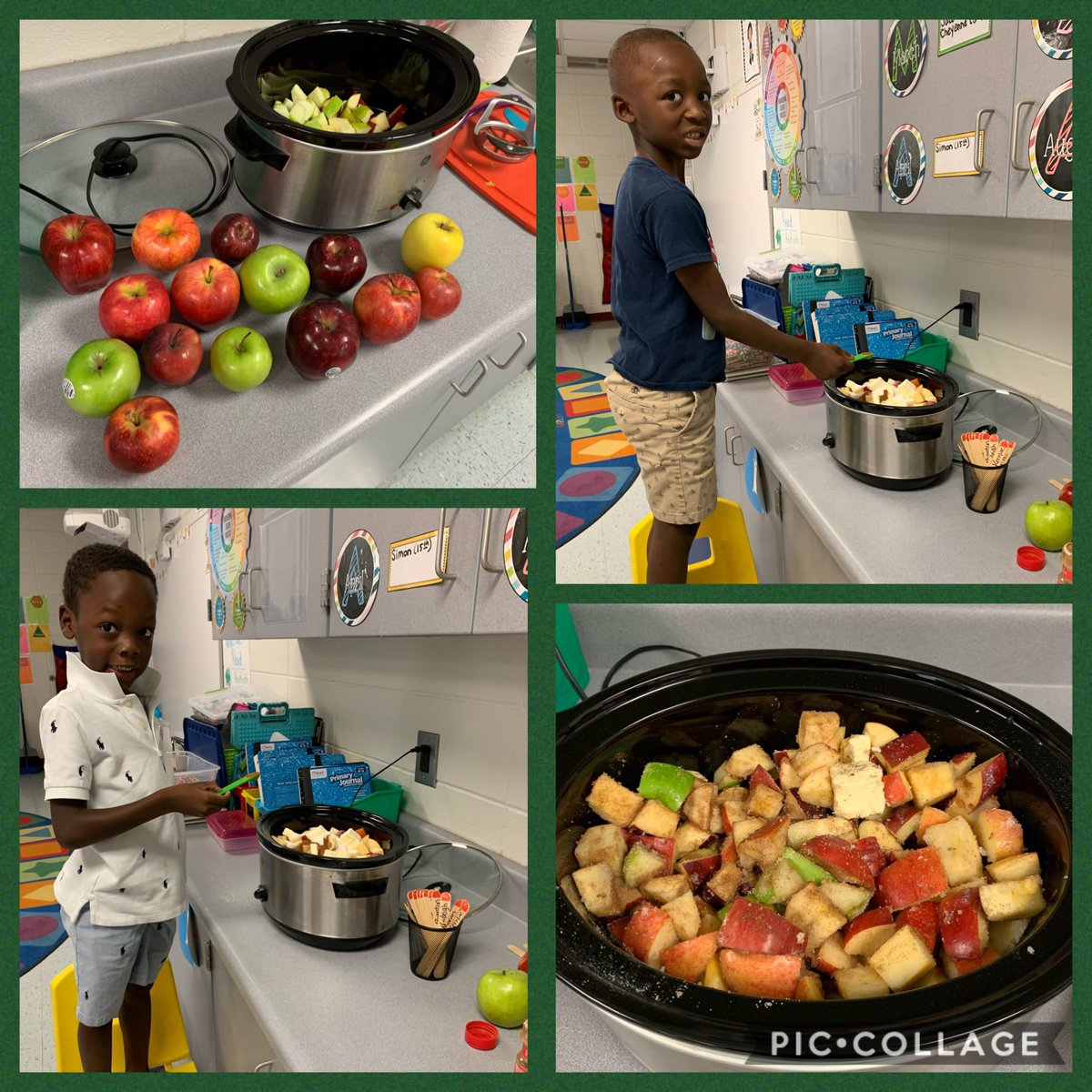 dancer567827's tweet photo. Day 5! We are celebrating Johnny Appleseedβs birthday today! Kinders have the applesauce started πππ #appleunit #winningatwatwood @WatwoodElem https://t.co/rl7l5OBqHK