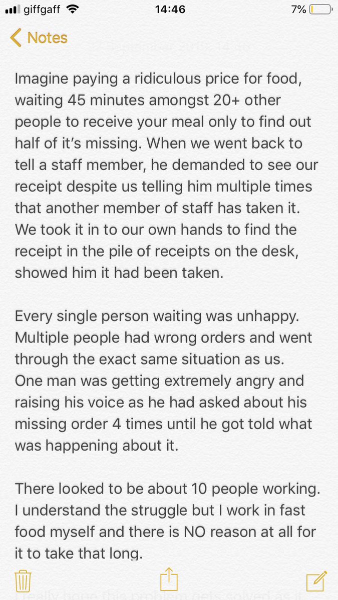 cerysamlou's tweet photo. @THORPEPARK #complaint                     I really hope this problem gets solved as it has ruined our day as we wasted our last hour waiting for food. https://t.co/Jd0uSjtfKl