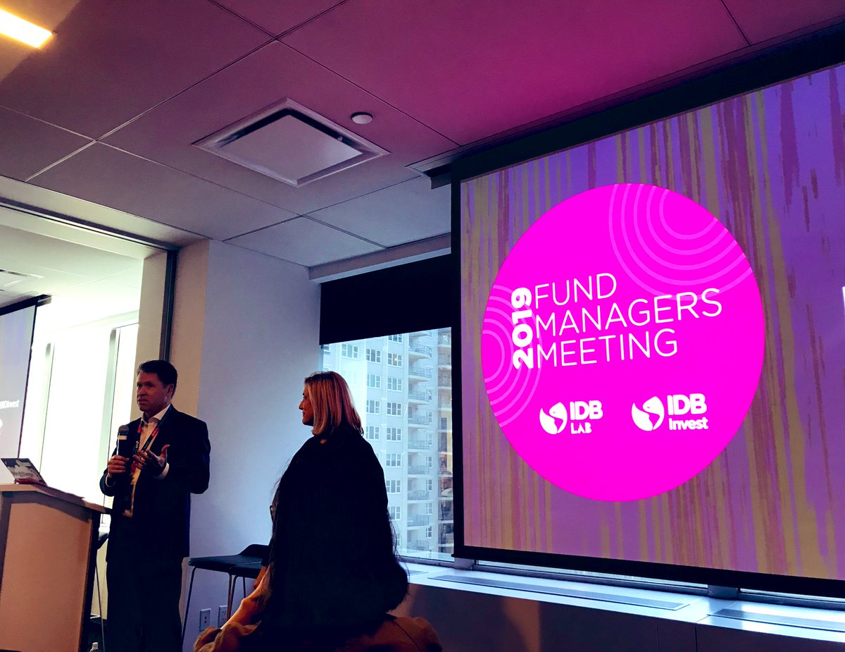 IsaMunozM's tweet photo. Happy to participate for the first time as a fund manager during the 2019 Fund Managers Meeting @IDB_Lab @the_IDB ... thanks @RoblesSusanaro @andresackermann and team to support PE/VC industry in Latam. https://t.co/Fv7TkGyaiR