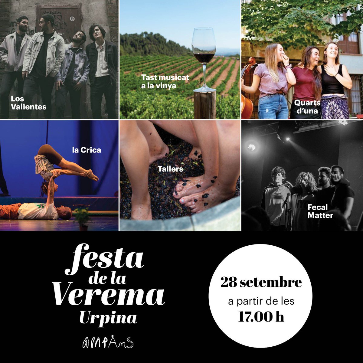 Ampans's tweet photo. Tot a punt per demà a la festa de la verema d’Urpina, amb la incorporació al cartell de #Clazzics https://t.co/gARkTWYC7W
