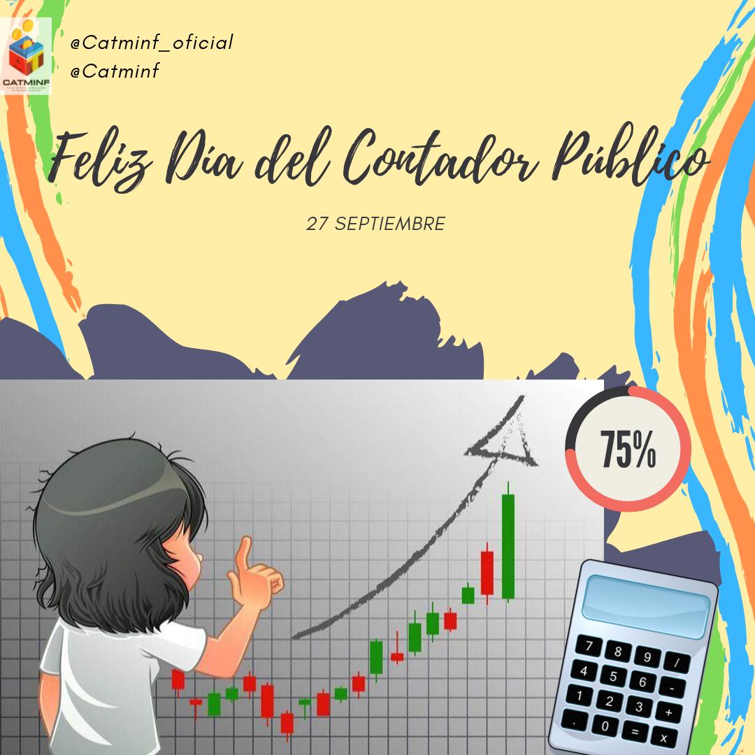 catminf's tweet photo. Cada 27 de septiembre, en Venezuela se celebra el día del Contador Público.

¡Feliz día a todos los Licenciados en Contaduría Pública!

#FelizViernes #27Sep #Efemerides #ContadorPublico #Contabilidad #Catminf #Caja #Ahorro #MPPEF #Caracas #Venezuela https://t.co/ryFzQxGuDO