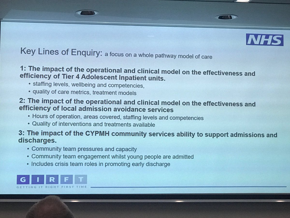 DrJonGoldin's tweet photo. @guynorthover presenting #data from #GIRFT ‘Getting it right first time’ #CAMHS Urgent Care and inpatient services RcpsychCAP @rcpsych #capfac19 - Trusts with lower staff turnover have shorter length of stay. Happy staff lead to more efficient treatment? https://t.co/8V9YCoCyY6