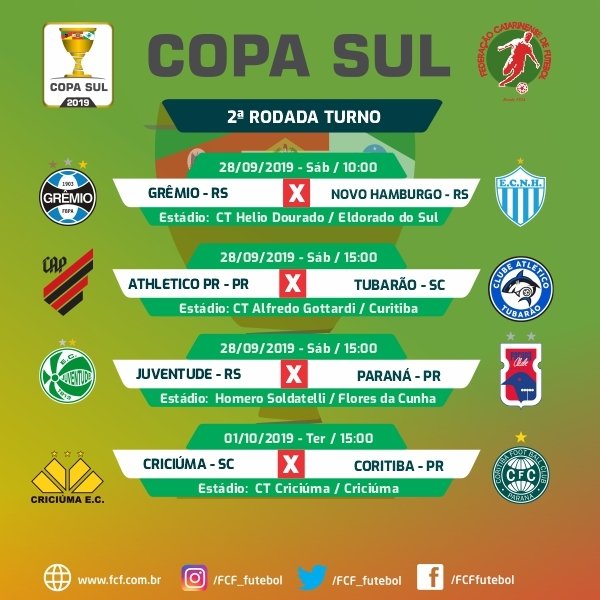 FCF_futebol's tweet photo. Fim de semana com muita bola rolando, na base Catarinense!
Confira os jogos e torça para seu time!
#BaseCatarinense
#Sub15A
#Sub17A
#CopaSC17
#CopaSul https://t.co/w18rQkUmvG