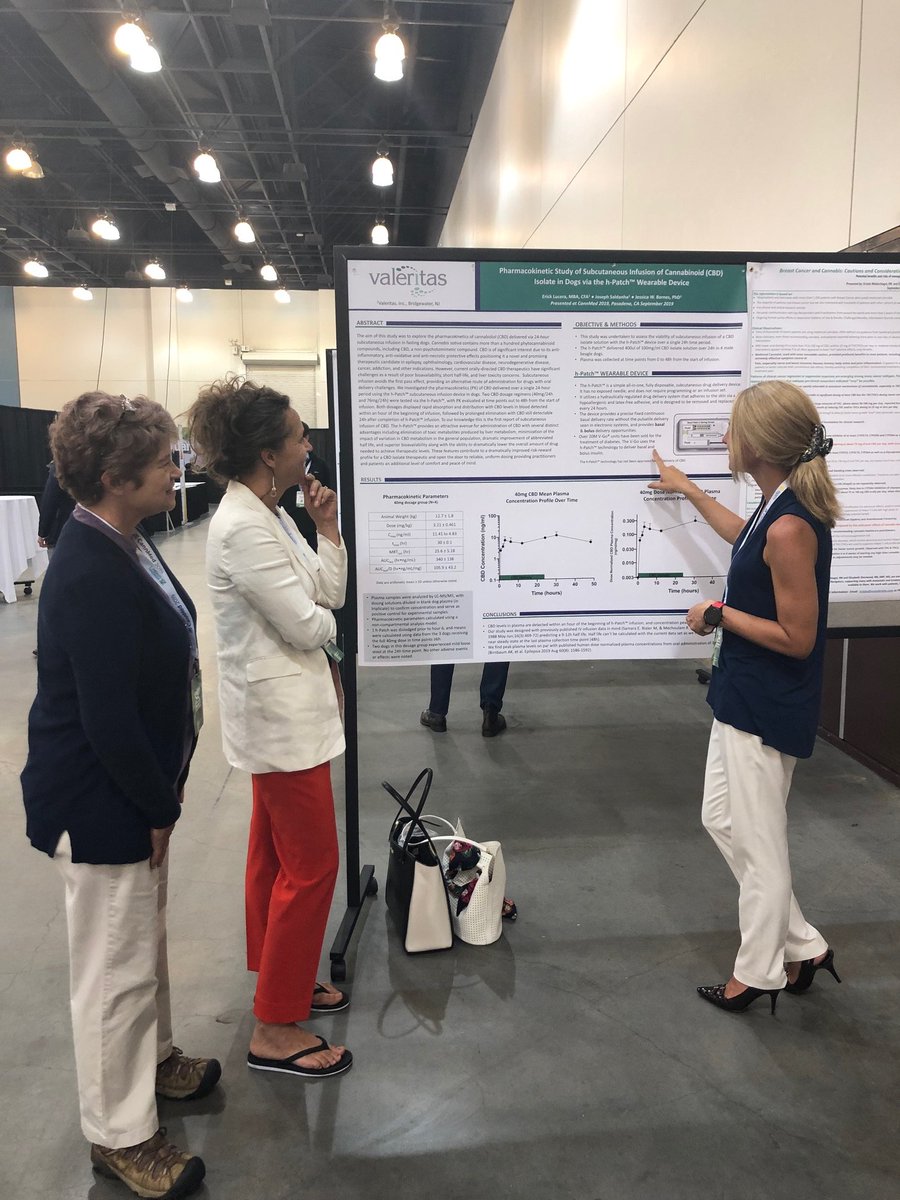 Valeritas_US's tweet photo. @DrJessBarnes1 presented a poster on positive h-Patch™ #CBD Study Data @CannMed Conference  $VLRX  #cannmed2019 https://t.co/SBz7vEagV4