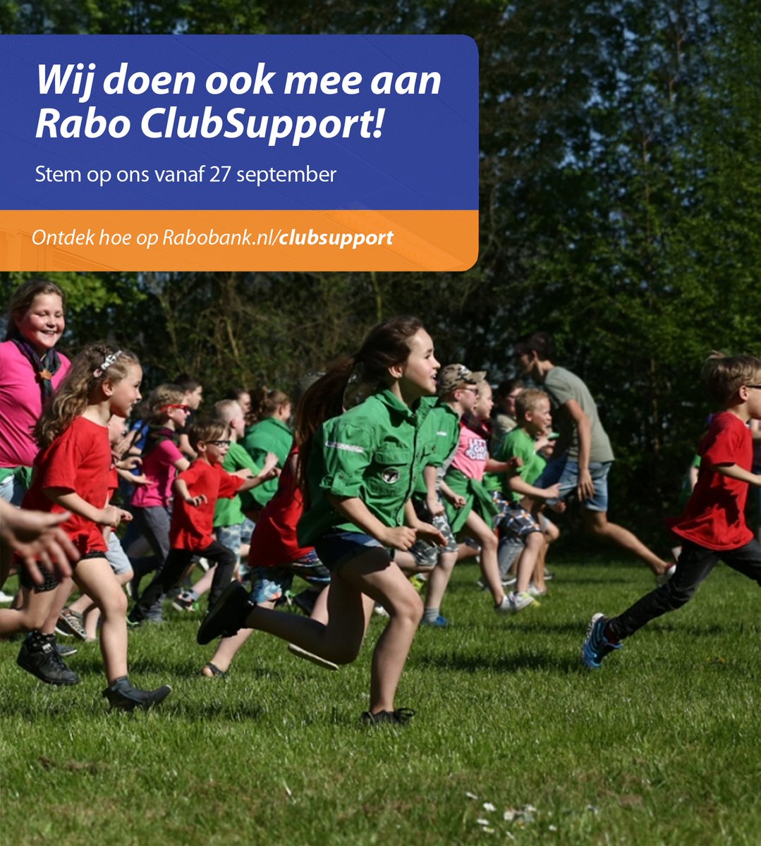 Rabo ClubSupport is vandaag gestart. Stem jij ook Scouting Naaldwijk? 🙏🏼

Leden van Rabobank Westland kunnen stemmen via rabo-clubsupport.nl/westland/stemm…