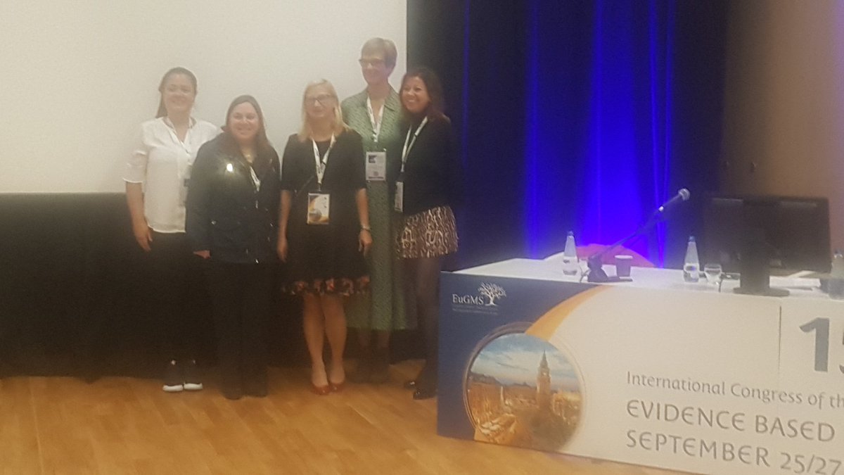 ESreporter's tweet photo. @EuGMSSociety #EuGMS2019 Great session about #CGA by Sofia Duque, Aline Mendes and Karolina Piotrowicz #oncology #Cognitive impairment #disability #geriatric #medicine #Congress https://t.co/T8tGbbun2E